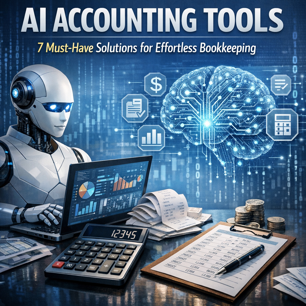 Illustration of AI Accounting Tools: 7 Must-Have Solutions for Effortless Bookkeeping