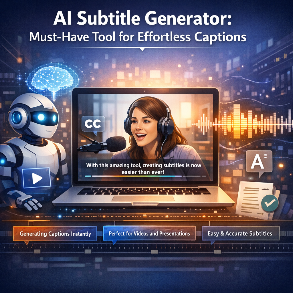 Illustration of AI Subtitle Generator: Must-Have Tool for Effortless Captions