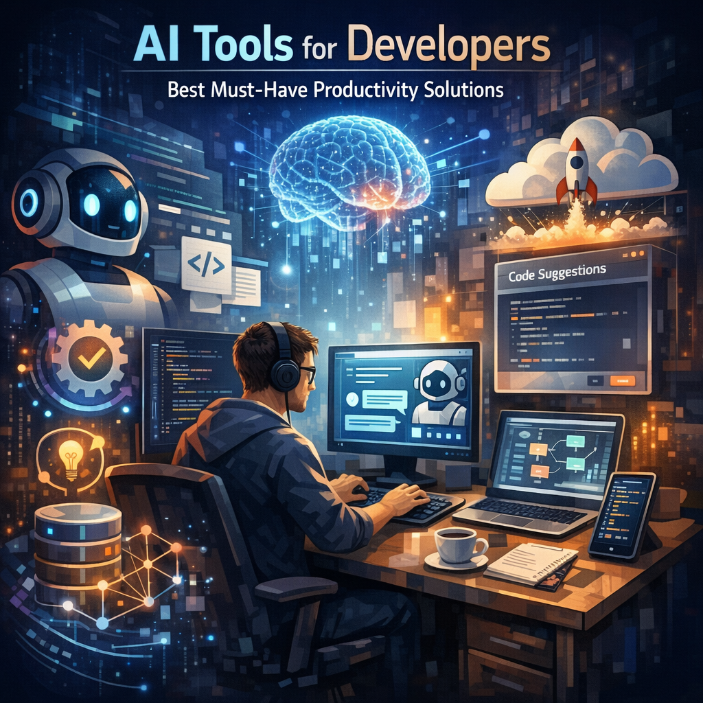 Illustration of AI Tools for Developers: Best Must-Have Productivity Solutions