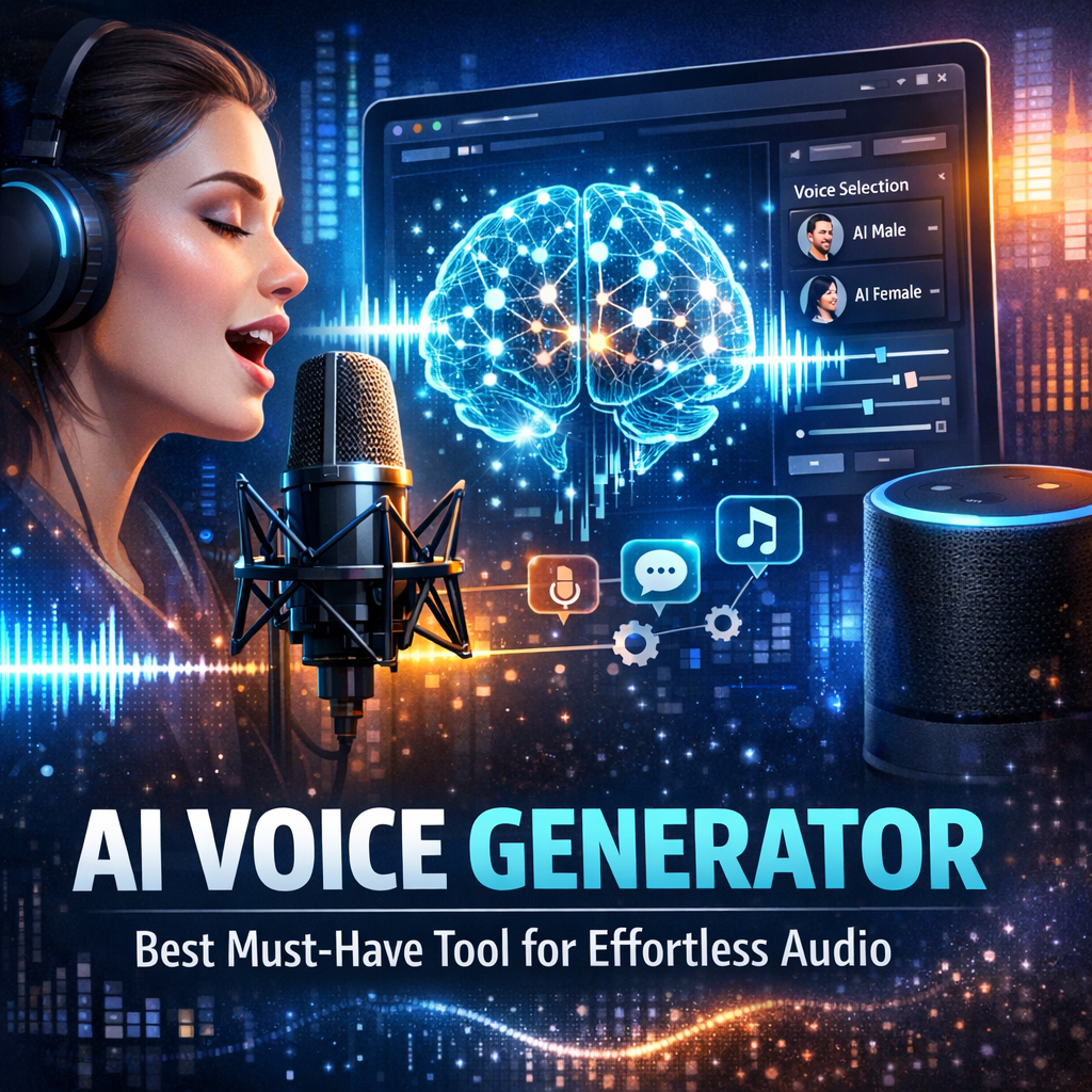 Illustration of AI Voice Generator: Best Must-Have Tool for Effortless Audio