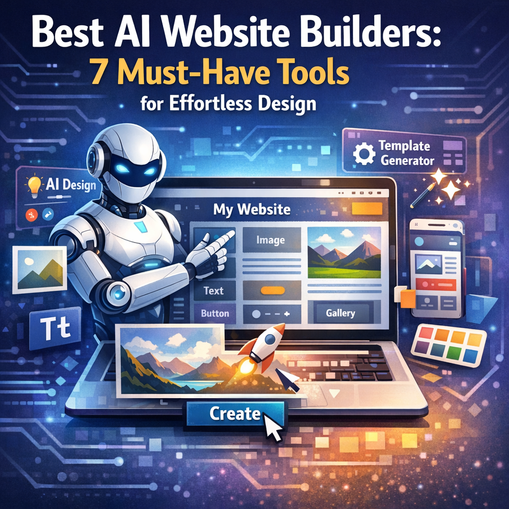 Illustration of Best AI Website Builders: 7 Must-Have Tools for Effortless Design