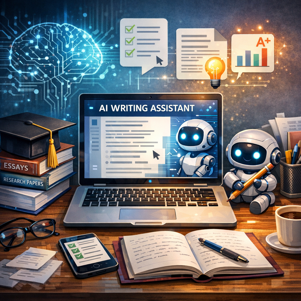 Illustration of AI Academic Writing Tools: Best Must-Have Picks for Students