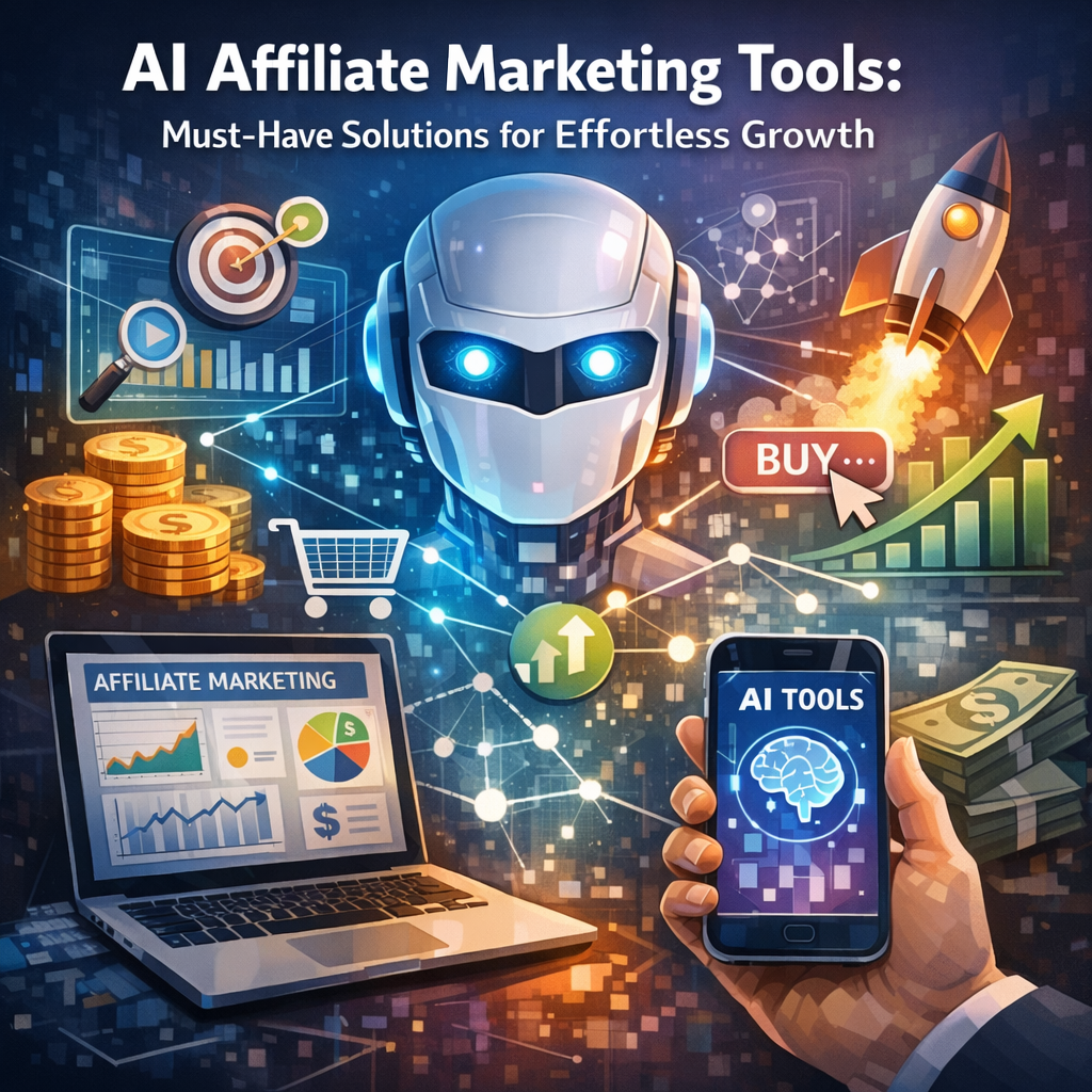 Illustration of AI Affiliate Marketing Tools: Must-Have Solutions for Effortless Growth