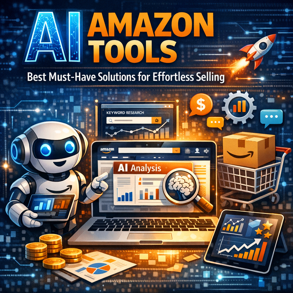 Illustration of AI Amazon Tools: Best Must-Have Solutions for Effortless Selling
