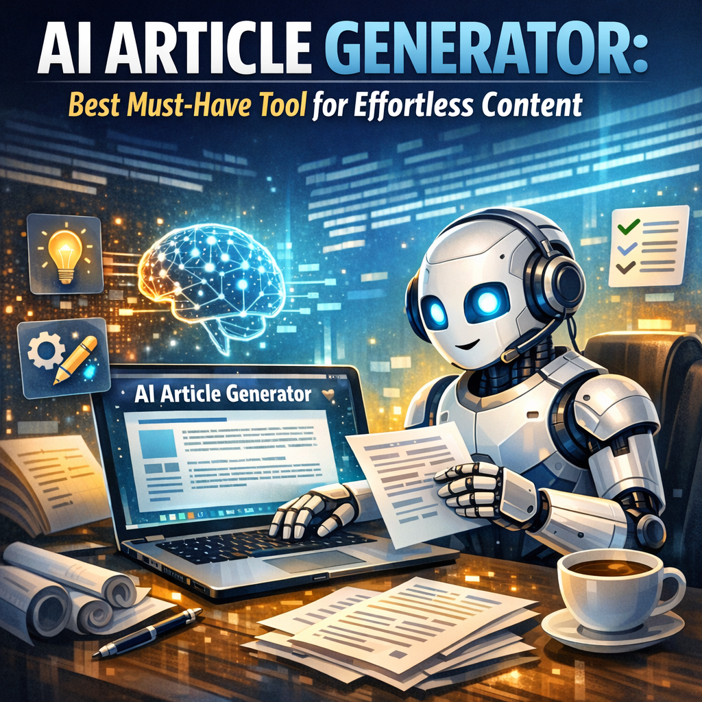 Illustration of AI Article Generator: Best Must-Have Tool for Effortless Content