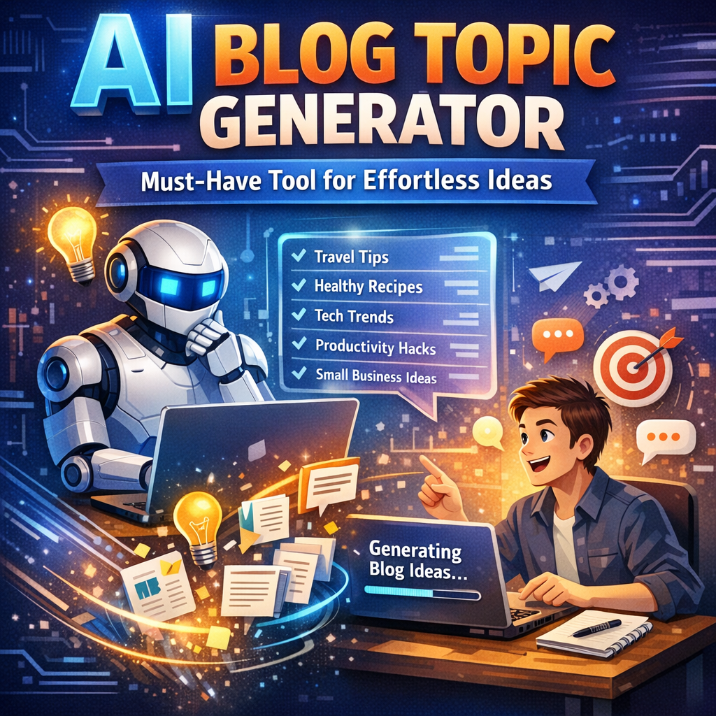 Illustration of AI Blog Topic Generator: Must-Have Tool for Effortless Ideas
