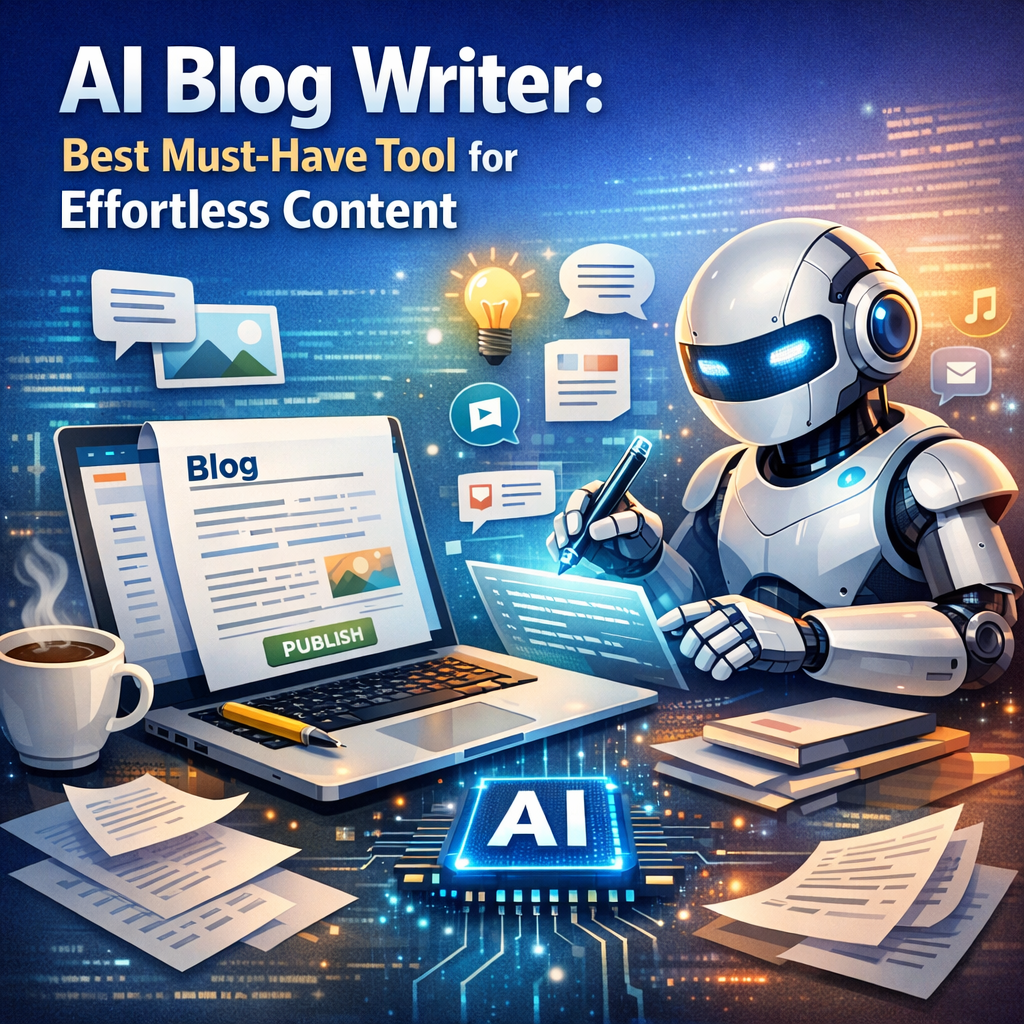 Illustration of AI Blog Writer: Best Must-Have Tool for Effortless Content