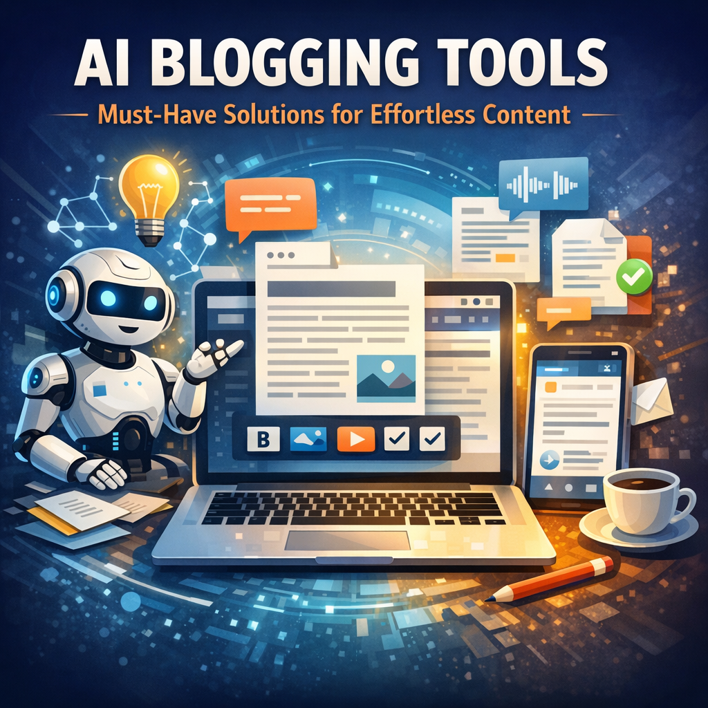 Illustration of AI Blogging Tools: Must-Have Solutions for Effortless Content