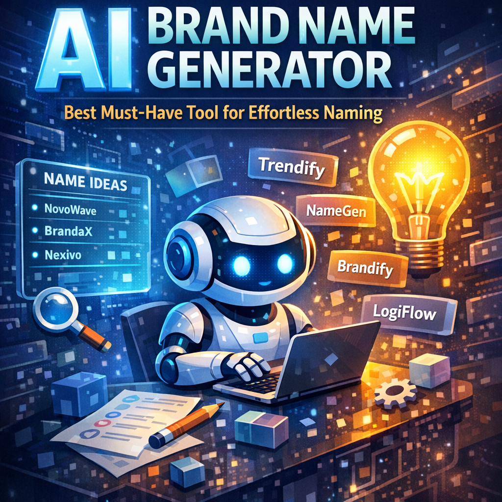 Illustration of AI Brand Name Generator: Best Must-Have Tool for Effortless Naming