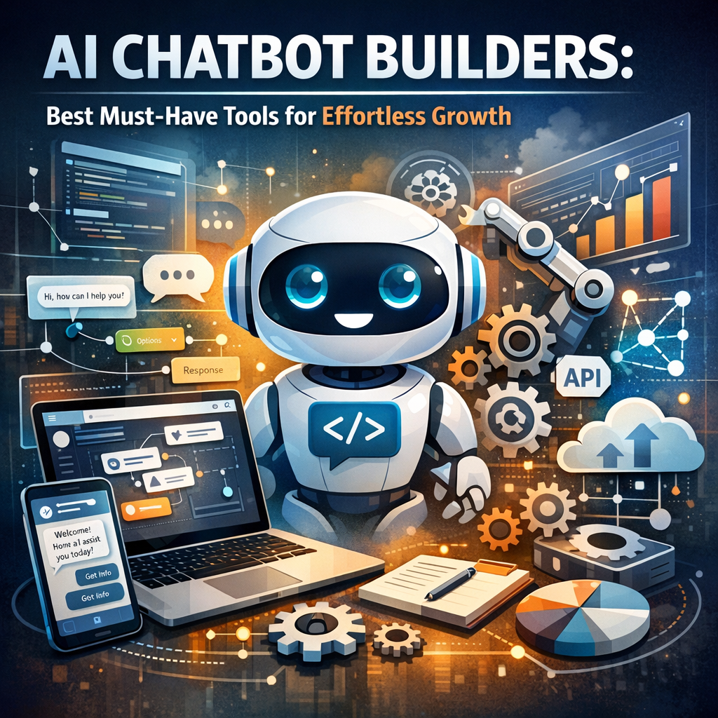 Illustration of AI Chatbot Builders: Best Must-Have Tools for Effortless Growth