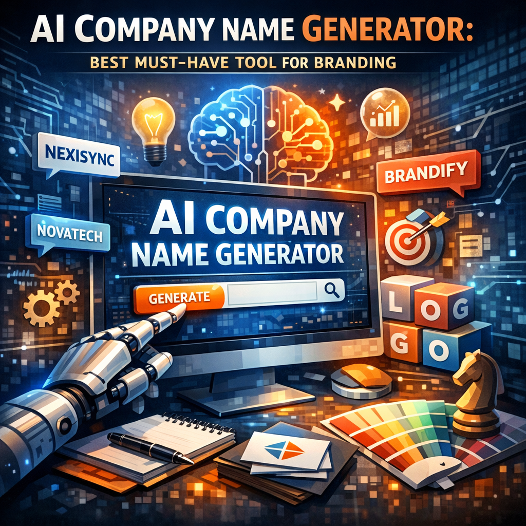 Illustration of AI Company Name Generator: Best Must-Have Tool for Branding