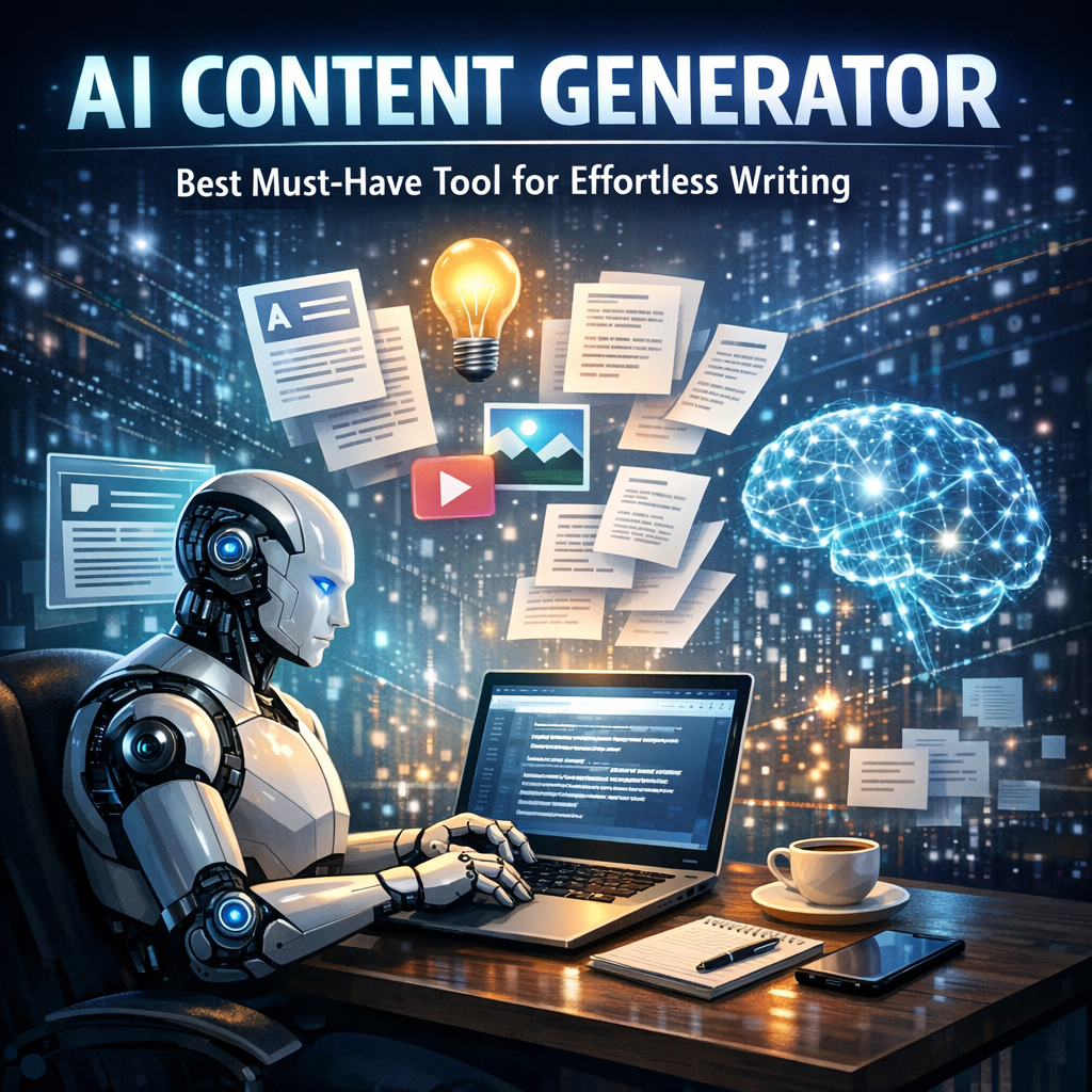 Illustration of AI Content Generator: Best Must-Have Tool for Effortless Writing