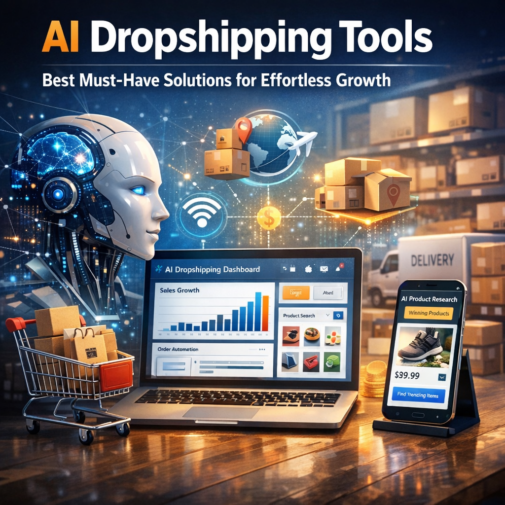Illustration of AI Dropshipping Tools: Best Must-Have Solutions for Effortless Growth