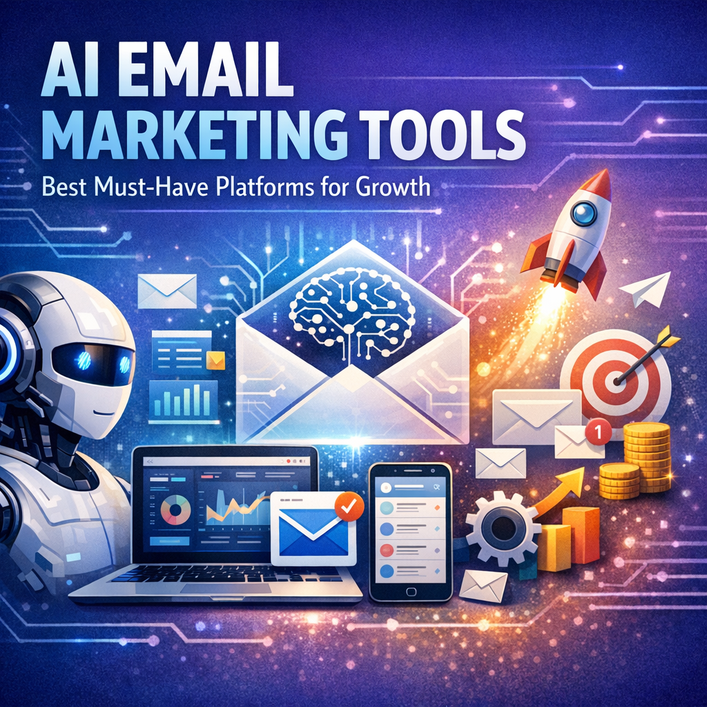 Illustration of AI Email Marketing Tools: Best Must-Have Platforms for Growth