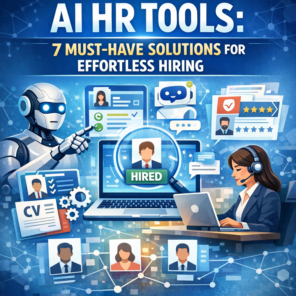 Illustration of AI HR Tools: 7 Must-Have Solutions for Effortless Hiring