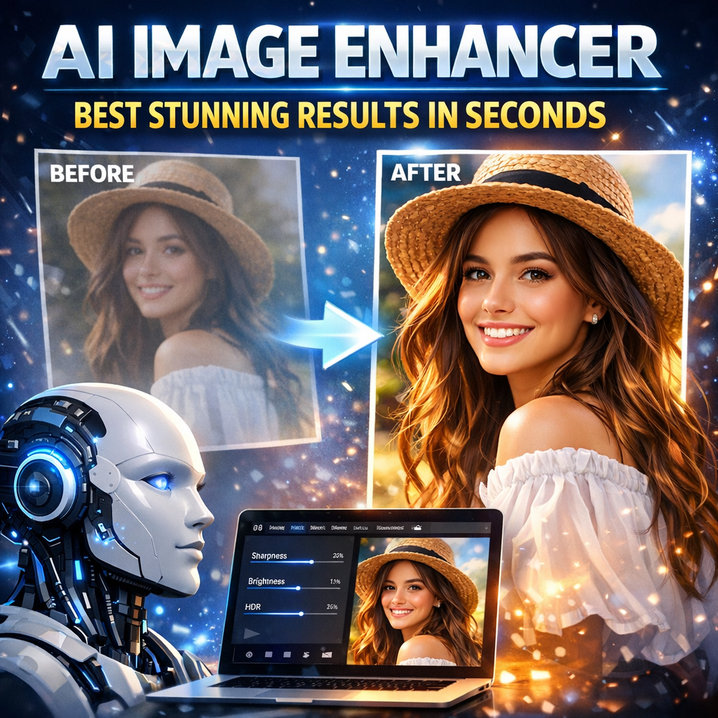 Illustration of AI Image Enhancer: Best Stunning Results in Seconds