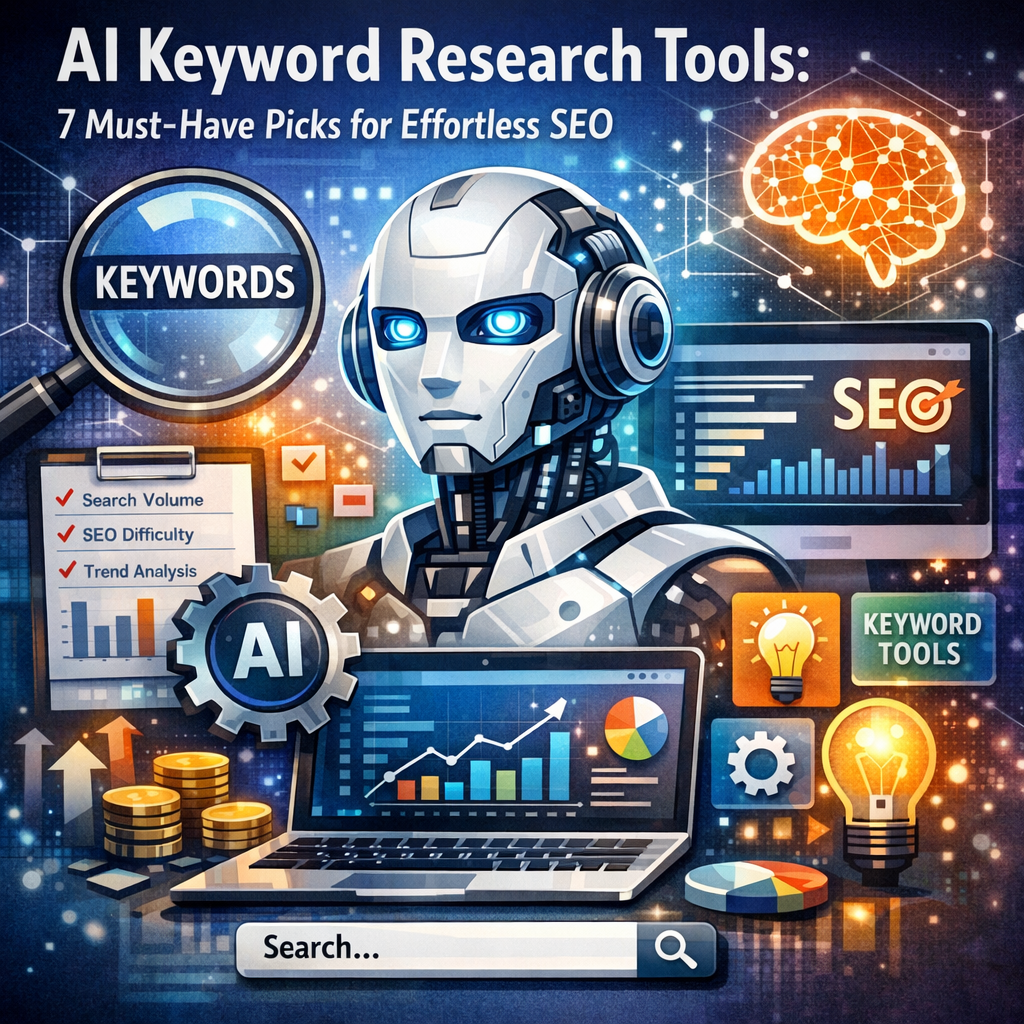 Illustration of AI Keyword Research Tools: 7 Must-Have Picks for Effortless SEO