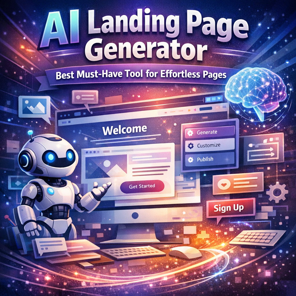 Illustration of AI Landing Page Generator: Best Must-Have Tool for Effortless Pages