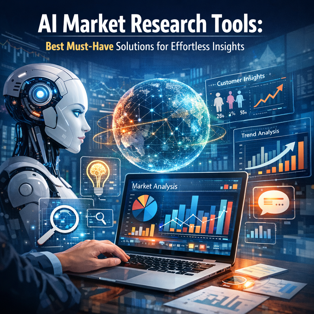 Illustration of AI Market Research Tools: Best Must-Have Solutions for Effortless Insights