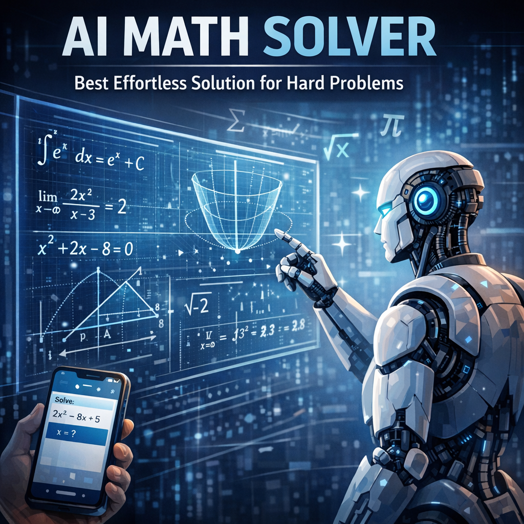 Illustration of AI Math Solver: Best Effortless Solution for Hard Problems
