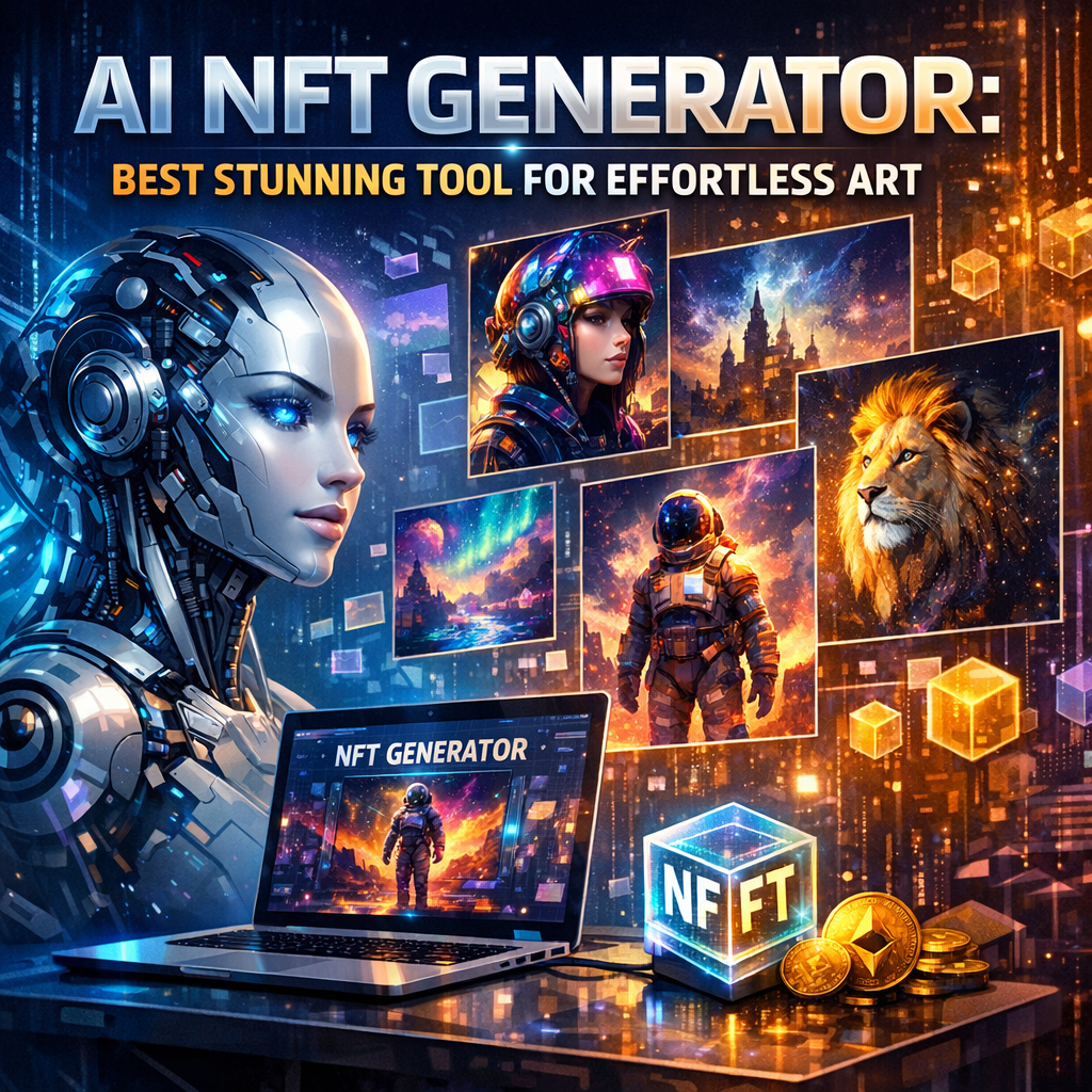 Illustration of AI NFT Generator: Best Stunning Tool for Effortless Art