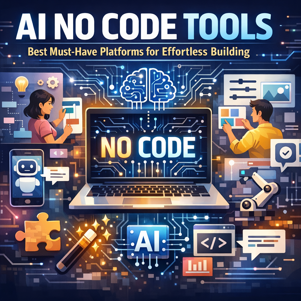Illustration of AI No Code Tools: Best Must-Have Platforms for Effortless Building