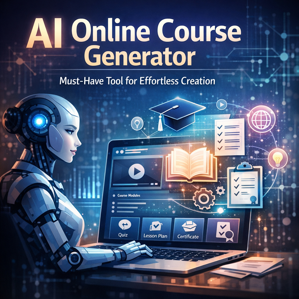 Illustration of AI Online Course Generator: Must-Have Tool for Effortless Creation