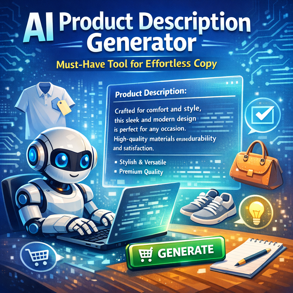 Illustration of AI Product Description Generator: Must-Have Tool for Effortless Copy