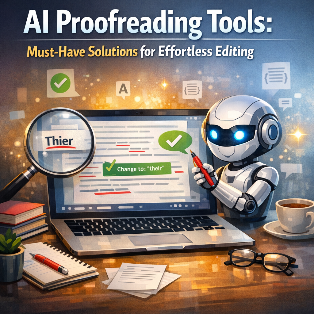 Illustration of AI Proofreading Tools: Must-Have Solutions for Effortless Editing