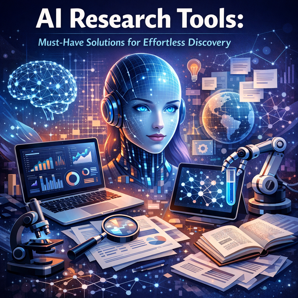 Illustration of AI Research Tools: Must-Have Solutions for Effortless Discovery