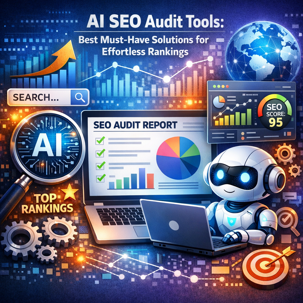 Illustration of AI SEO Audit Tools: Best Must-Have Solutions for Effortless Rankings