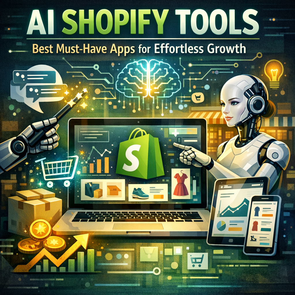 Illustration of AI Shopify Tools: Best Must-Have Apps for Effortless Growth
