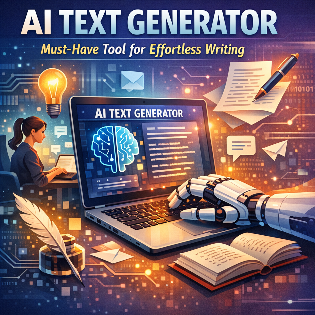 Illustration of AI Text Generator: Must-Have Tool for Effortless Writing
