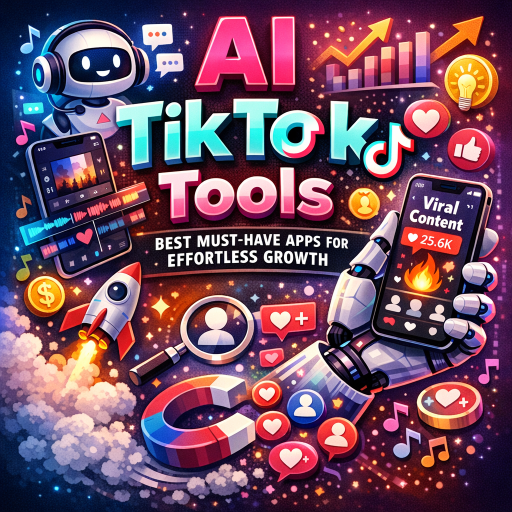 Illustration of AI TikTok Tools: Best Must-Have Apps for Effortless Growth