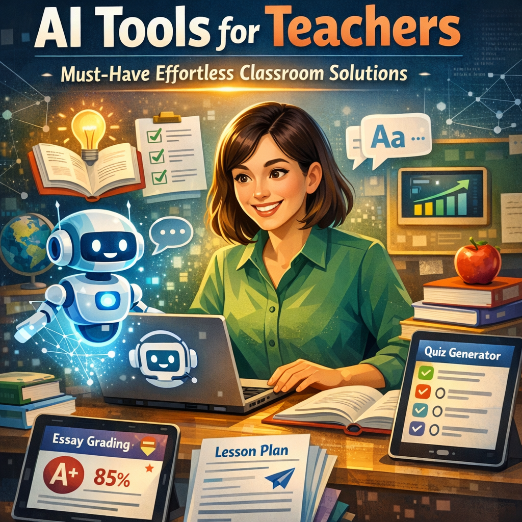 Illustration of AI Tools for Teachers: Must-Have, Effortless Classroom Solutions