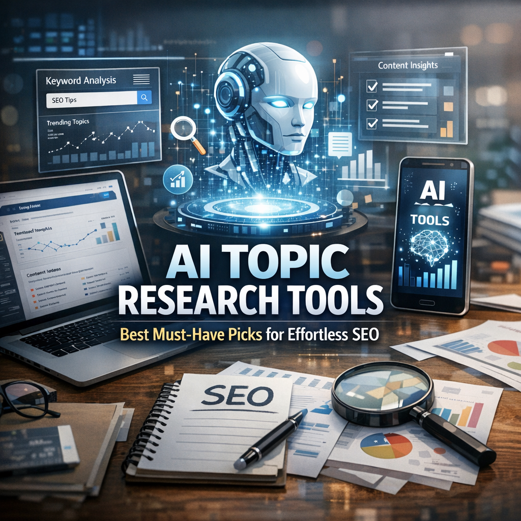 Illustration of AI Topic Research Tools: Best Must-Have Picks for Effortless SEO