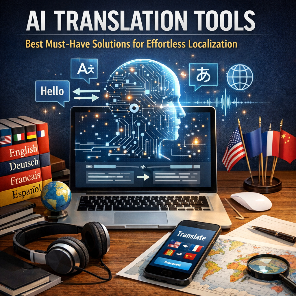 Illustration of AI Translation Tools: Best Must-Have Solutions for Effortless Localization