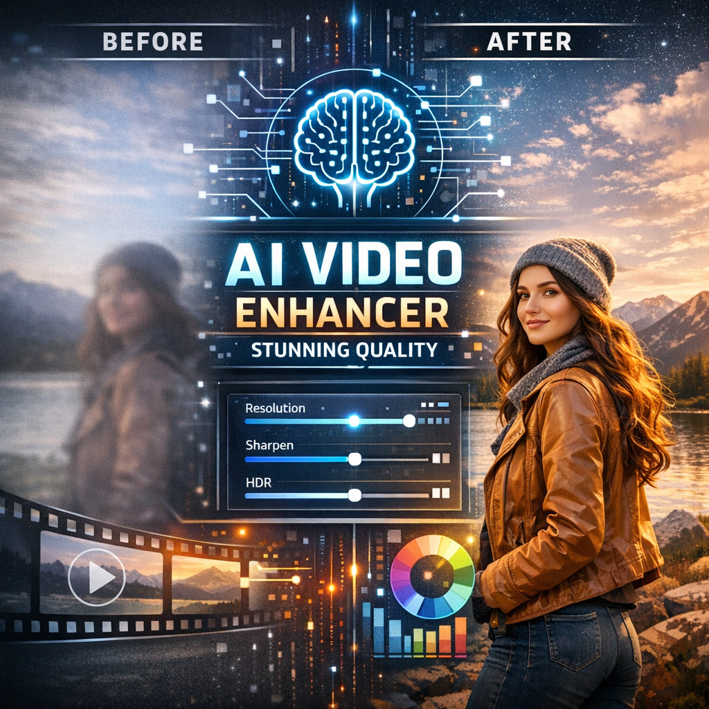 Illustration of AI Video Enhancer: Must-Have Tool for Stunning Quality