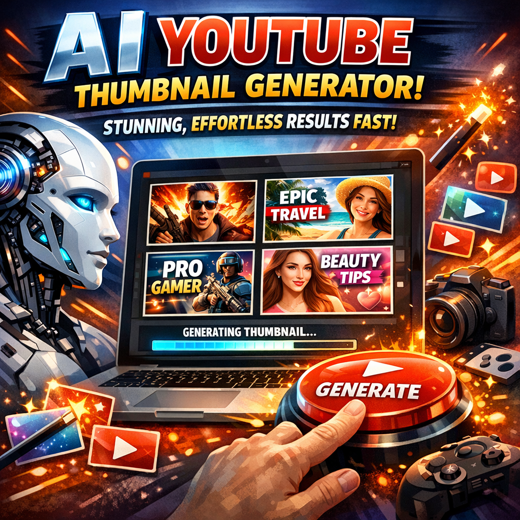 Illustration of AI YouTube Thumbnail Generator: Stunning, Effortless Results Fast