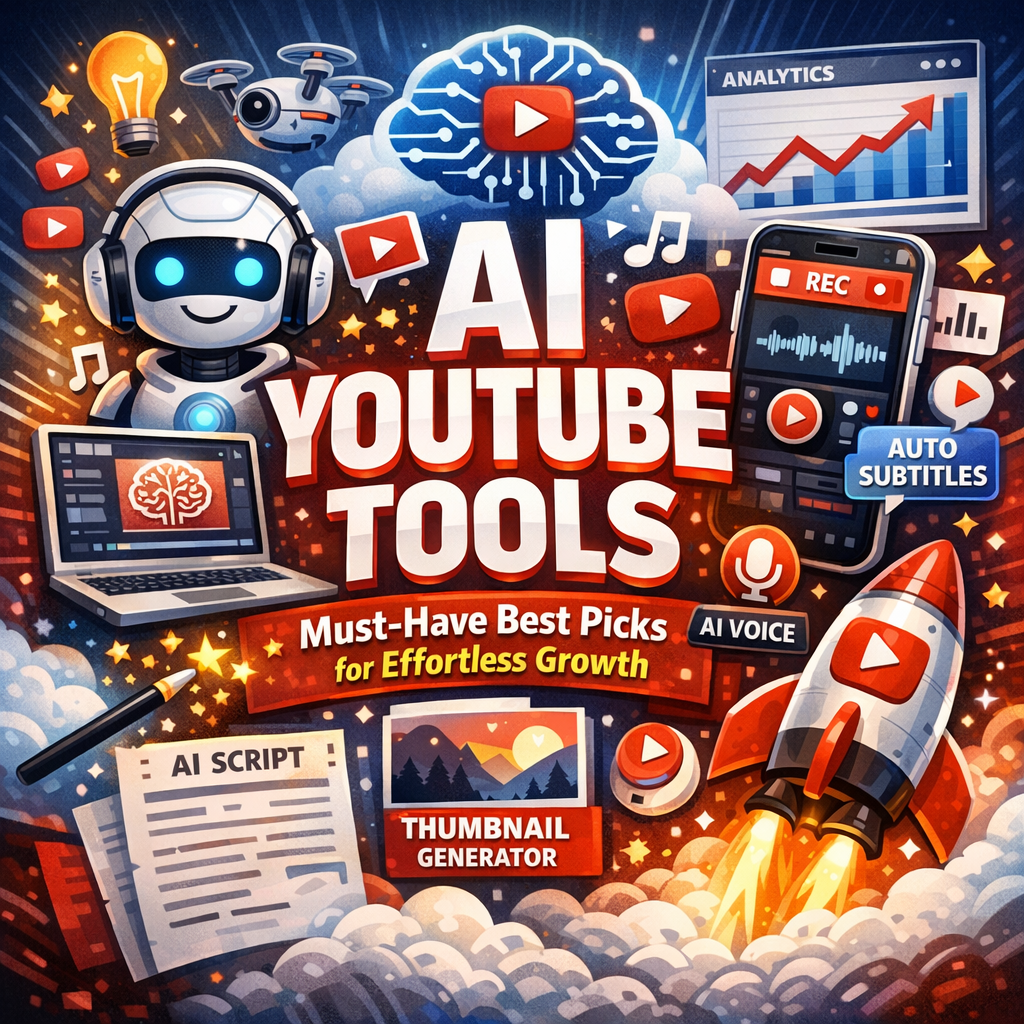 Illustration of AI YouTube Tools: Must-Have Best Picks for Effortless Growth