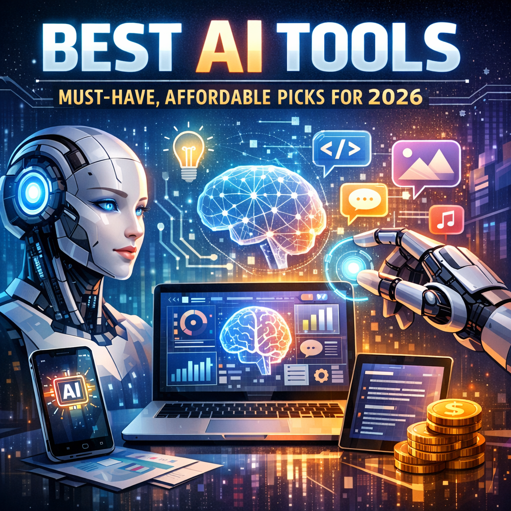 Illustration of Best AI Tools: Must-Have, Affordable Picks for 2026